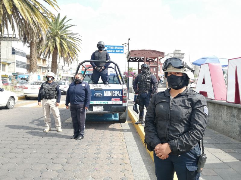 Grupo de Reacción Inmediata fortalece seguridad en Amaxac